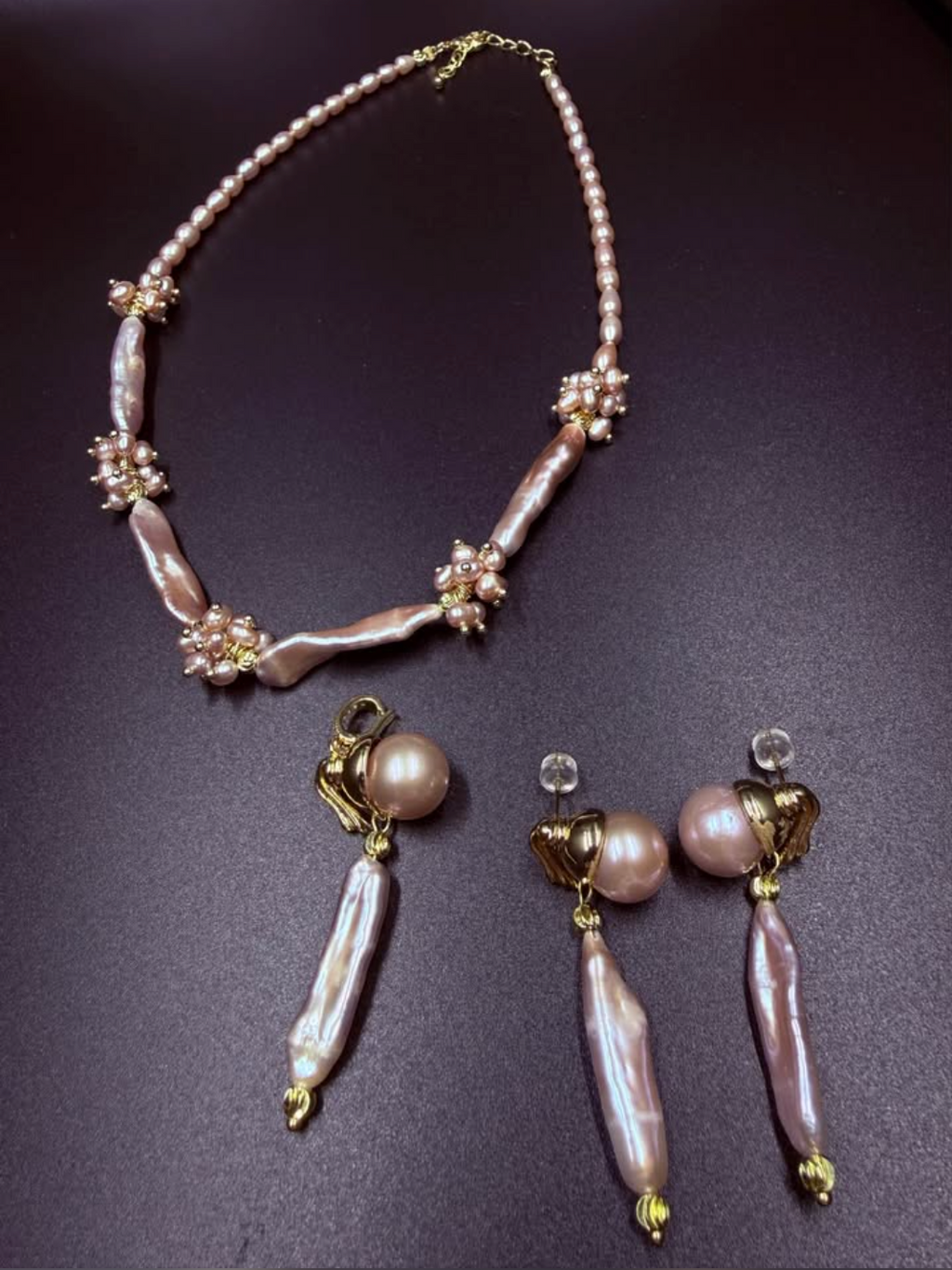Blush Majesty Baroque Pearl Set