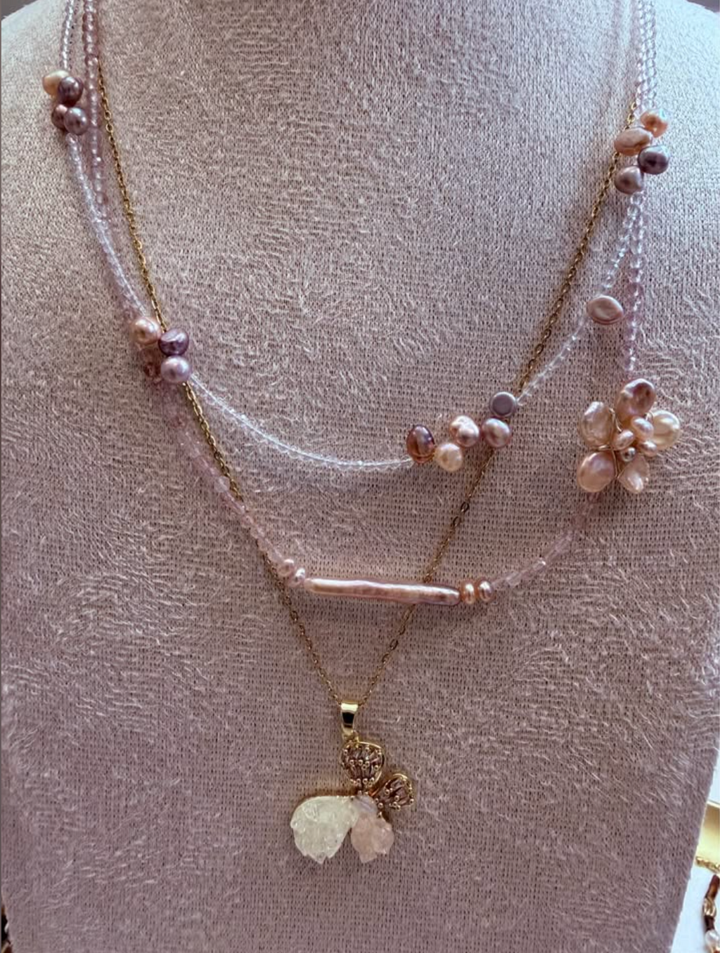 Monarch Blush Layered Pearl Set