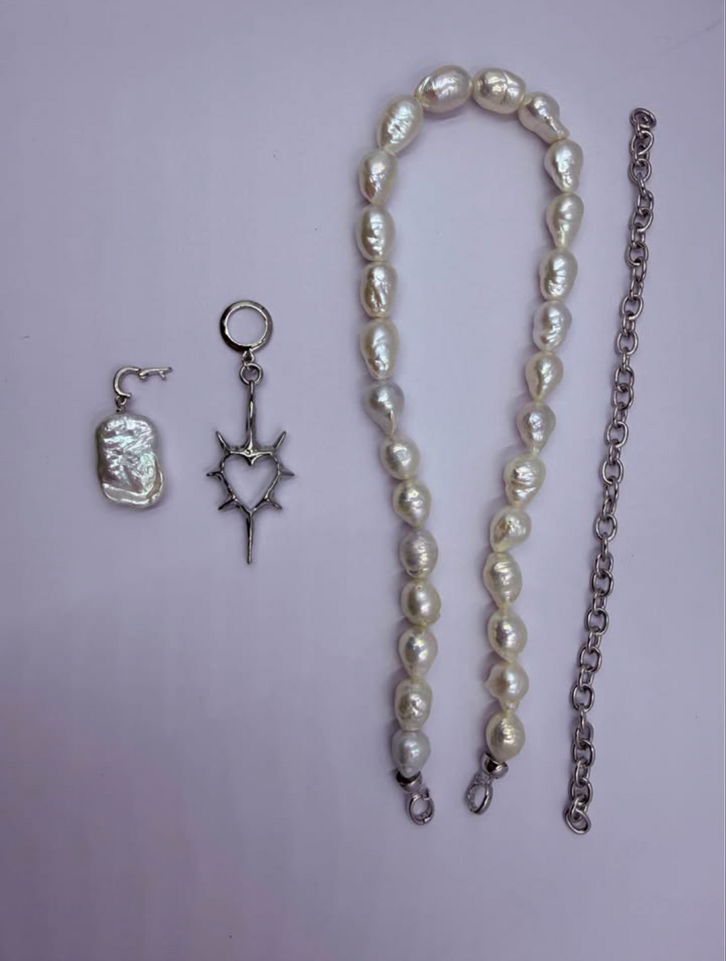 Edge Pearl — Men's Baroque Freshwater Pearl Necklace
