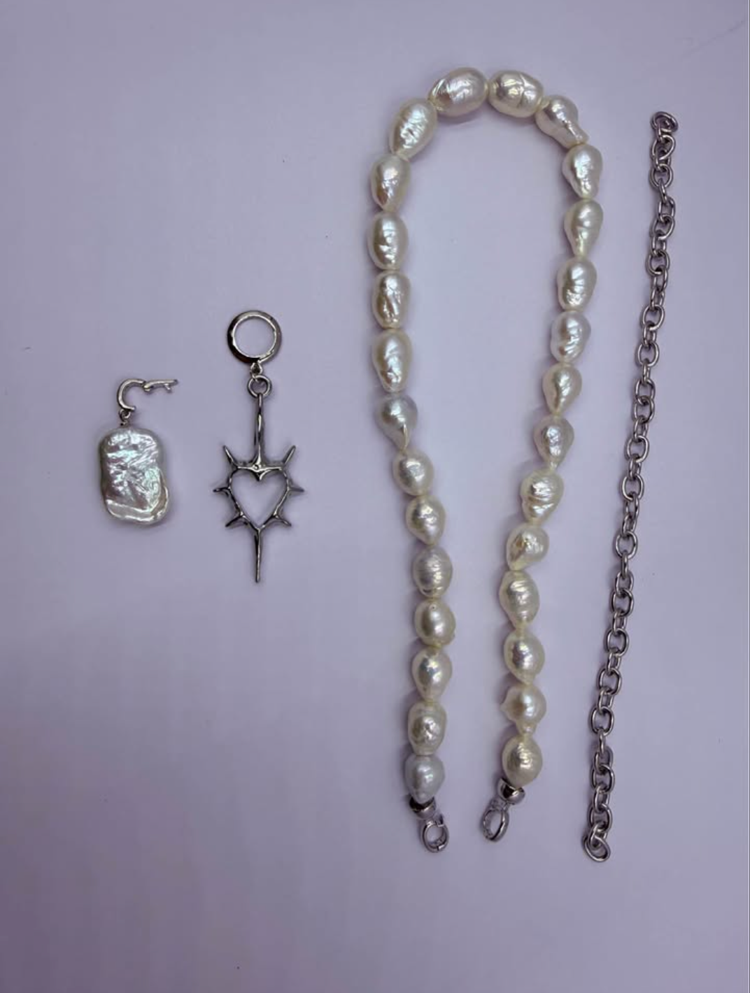 Edge Pearl — Men's Baroque Freshwater Pearl Necklace